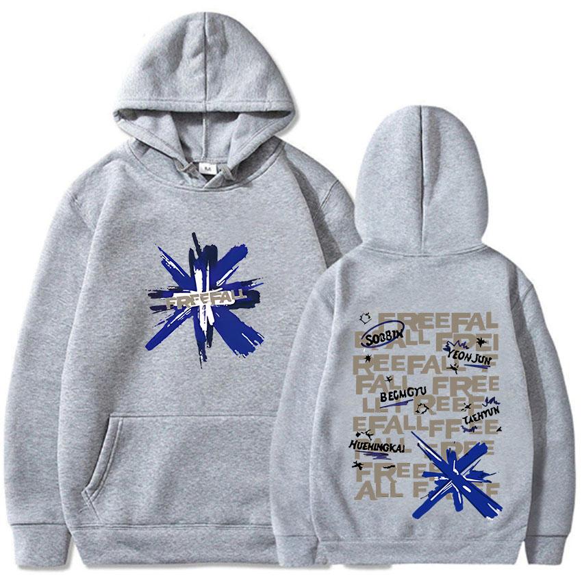 TXT Free Fall New Album Music Hoodies for Man Woman Clothes  Autumn and Winter Long Sleeve Hip Hop Retro Sweatshirts