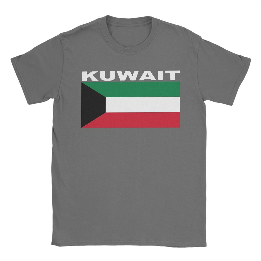 Unisex TShirt Kuwait Flag Hipster Cotton Tee Shirt Short Sleeve T Shirts Round Collar Clothing Printing