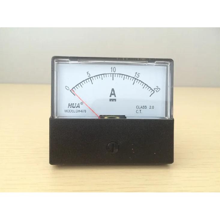 DH-670 5A 10A 20A 30A 50A 100A 200A 500ADC Analog Amp Panel Meter Current Ammeter