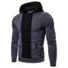 Men's Classic Color Block Patchwork Long Sleeve Hooded Sweatshirt