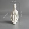 Modern Yoga Girly Abstract Ornaments White Porcelain Figures Living Room Decoration Lady's Gifts Angel Fairy Garden Home Decor