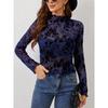 Women's Fashion Casual Spring Fall Solid Color Print Long Sleeve O-Neck Blouses & Shirts
