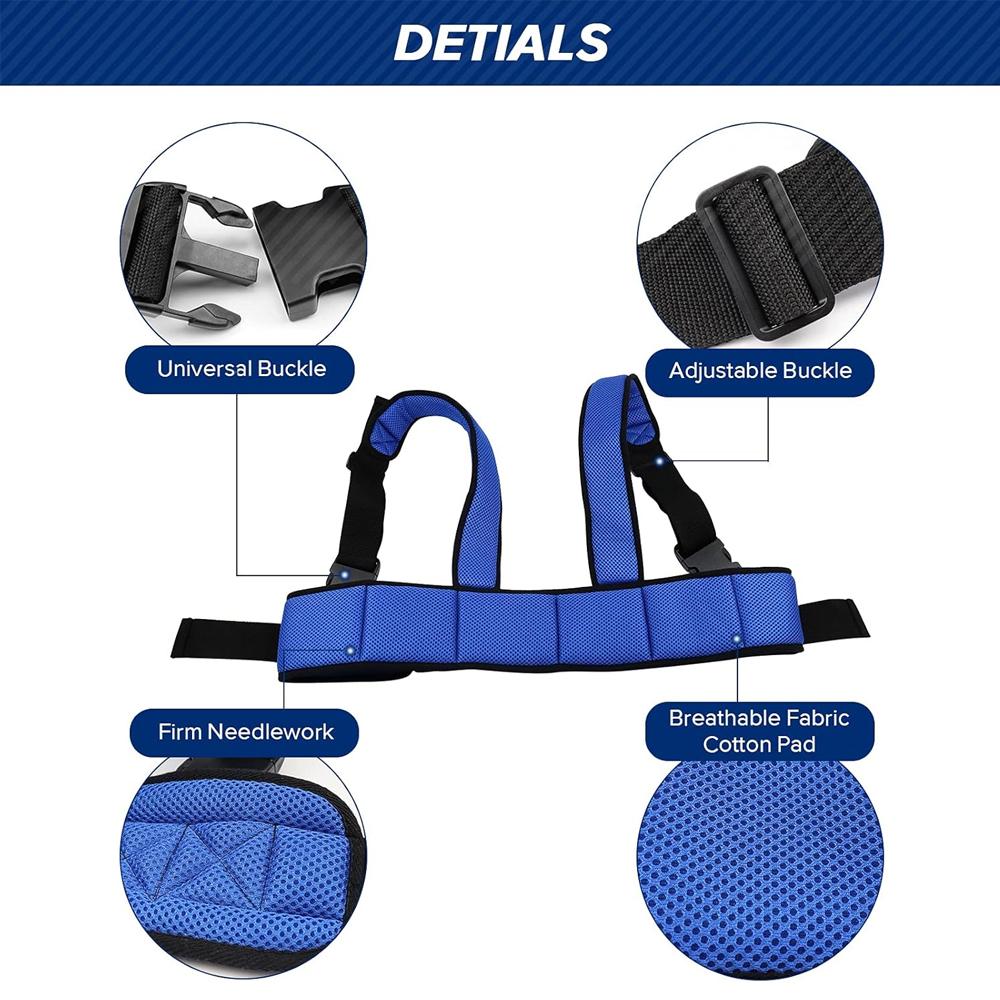 Durable And Safe 1Pcs Wheelchair Seat Belt Torso Support Vest Full Body Harness Prevent Tilting Or Falling Chest Waist Band Restraint Strap