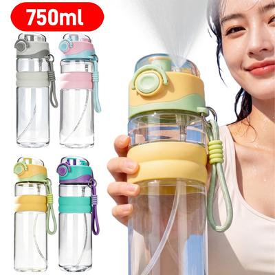 750ml Sports Water Bottle Can Drink Spray Water Bottle Portable Leakproof For Travel Climbing Outdoor Gym Sport Bottles
