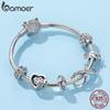 BAMOER Silver Charm Collection 925 Silver Dazzling CZ Beads Fit Bracelets & Bangles Jewelry