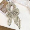 Silk Scarf High-end Sense Thin and Narrow Long Scarf Versatile Literary and Retro Scarf Thin Scarf Headscarf Headband Tied Hair Streamer