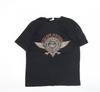 Vila Men's Black College Division 1987 Graphic Cotton T-Shirt Size S