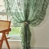 1PCS Rod Pocket Ruffled Lace Window Curtains for Living Room Bedroom  Lace Sheer Curtains Ruffled Lace Window Curtain
