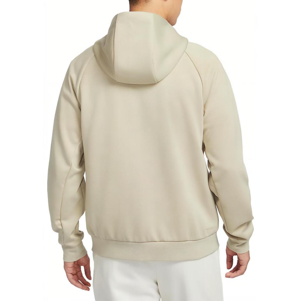 Nike Primary Dri-Fit Fleece Quick-Dry Breathable Sun Protection Solid Color Logo Embroidered Raglan Long Sleeve Jacket Men Jackets Beige FZ0968251