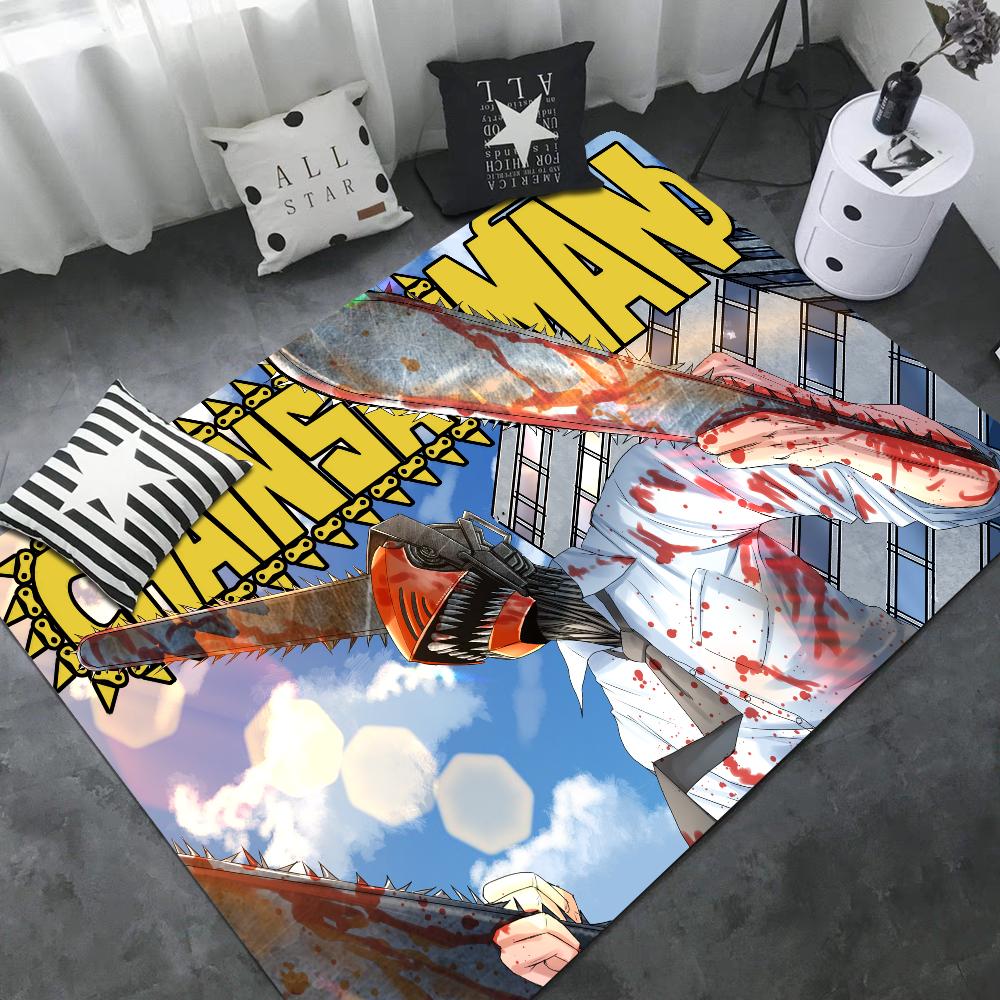 Anime Chainsaw Man Floor Mat Cheaper Anti-slip Modern Living Room Balcony Printed Bedside Mats