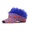 World Cup Flag Wig Hat Europe, America, Brazil Funny Simulation Wig Baseball Cap