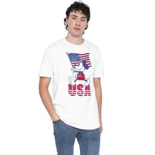 Disney Mens USA Mickey Mouse T-Shirt