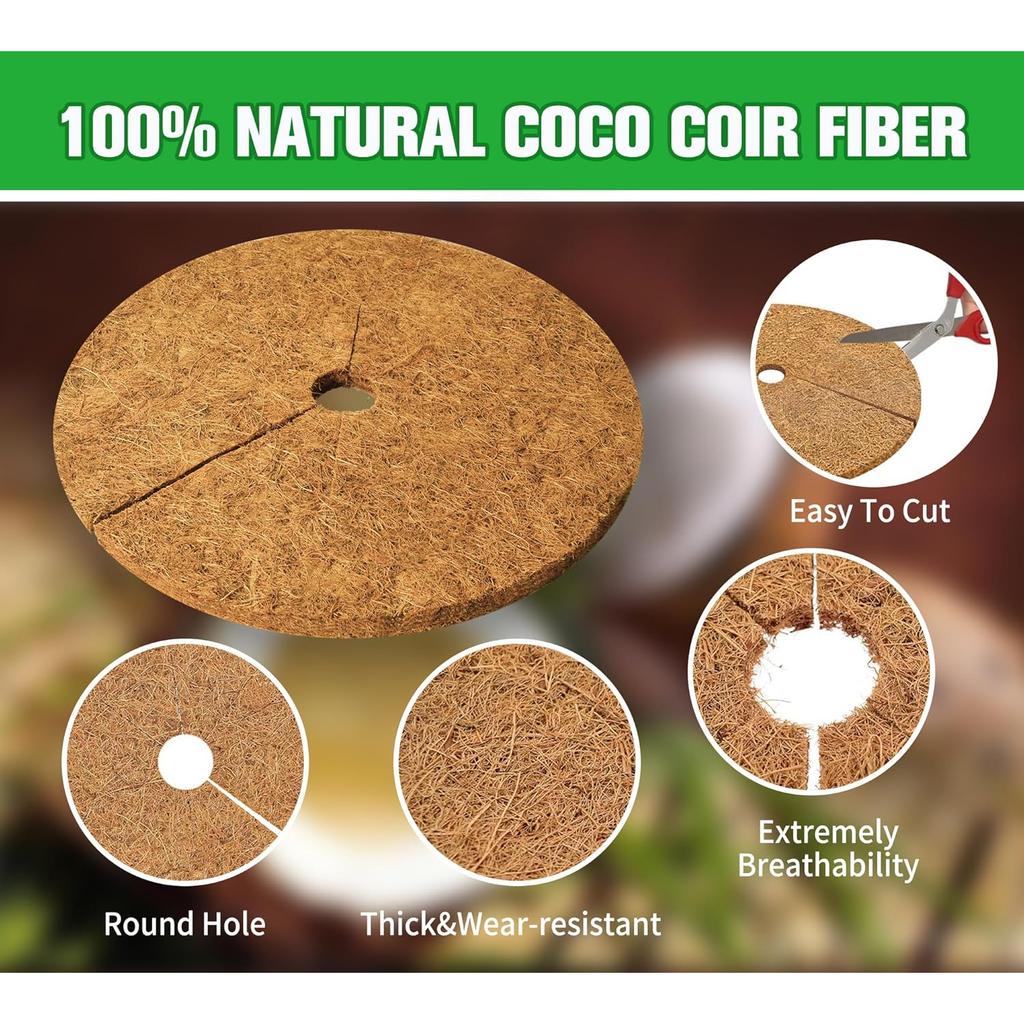 1 Piece Coconut Fiber Tree Covering Environmental-friendly Mat, Natural Coconut Shell Tree Protective Mat, Suitable For Indoor