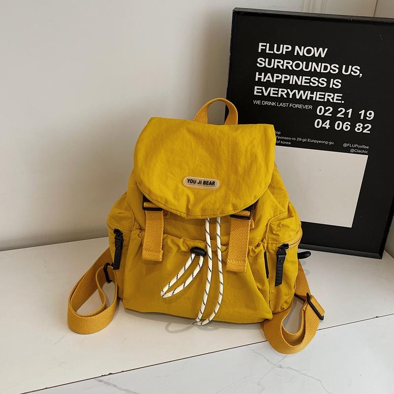 Einfarget dame-ryggsekk pendler lett snøringryggsekk