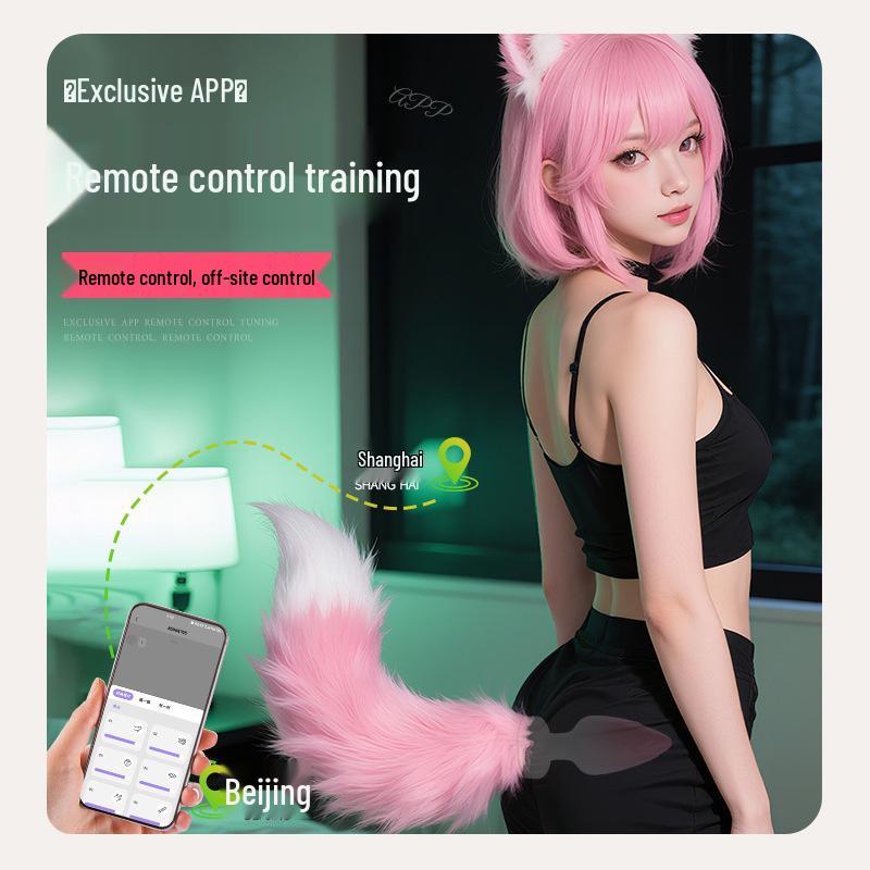 Wireless Remote Control Cute Rabbit & Fox Anal Plug Kegel Balls for Female Anal Training & Wearable Anus Development.