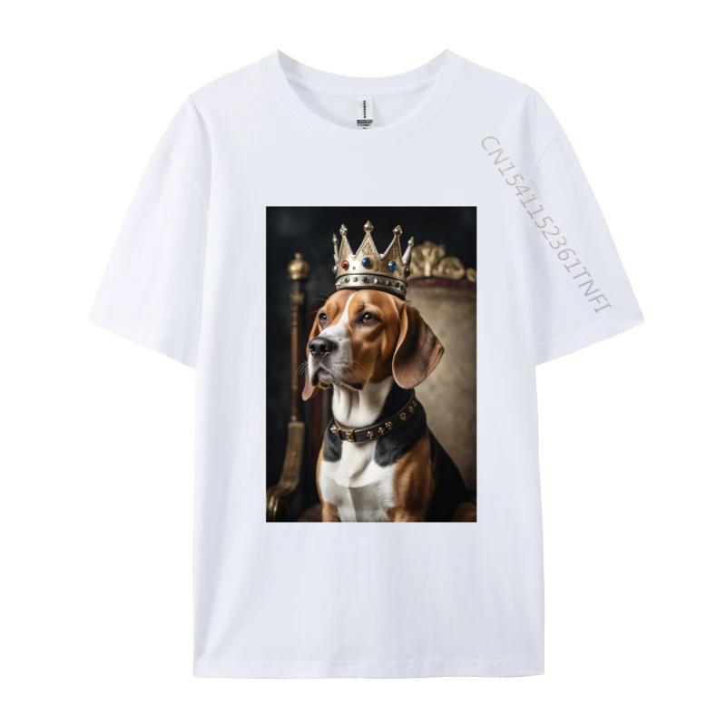 Beagle King Tshirt Mens T Shirt Great Leader Tee Shirt England Style Male Tshirt TShirt Cotton Top S