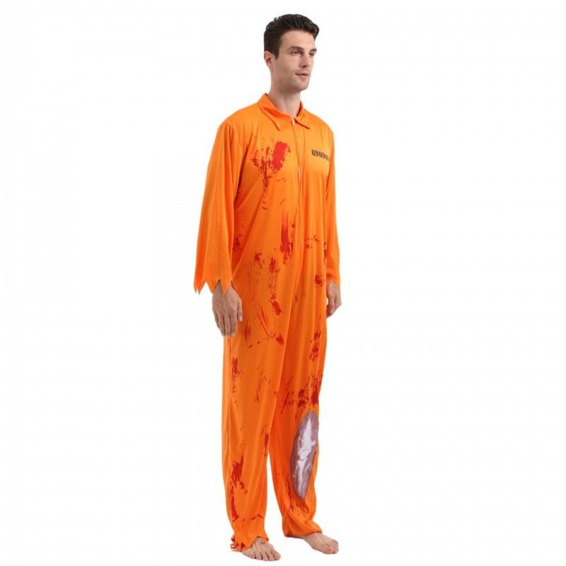 2021 Unique Mens Bloodstain Prisoner Outfit For Halloween Parties And Stage Performances