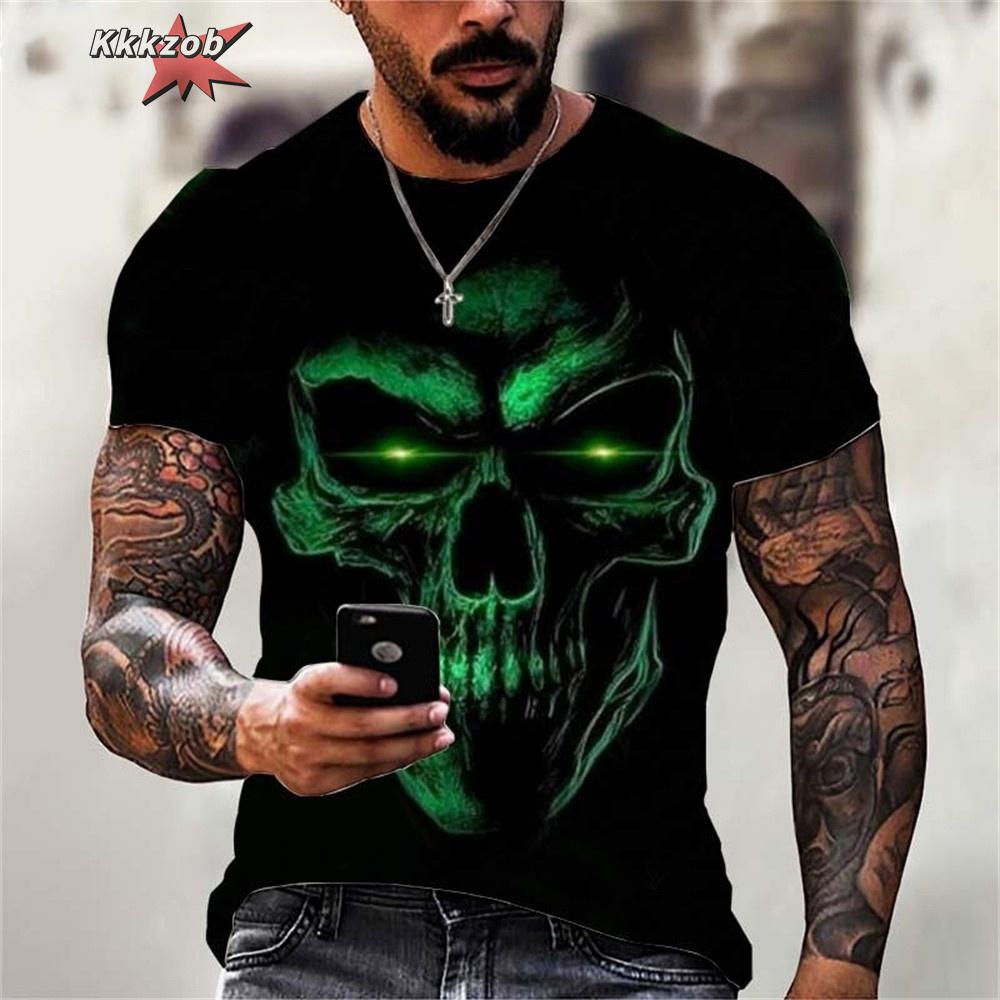 Summer Round Neck 3D Print Top Fashionable Casual Short Sleeved Men's T-shirts
