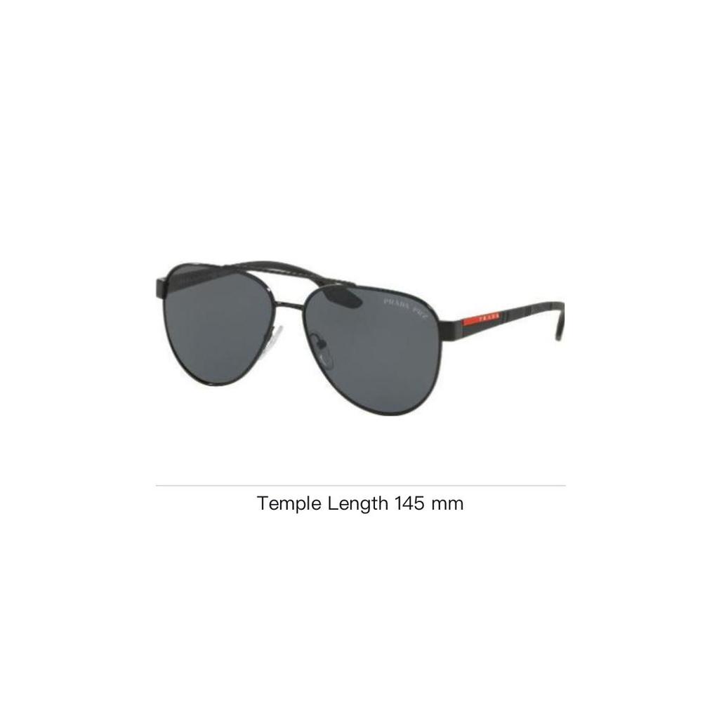 Prada Logo Detail Acetate Irregular Shape Sunglasses Men Sunglasses Black SPS54T