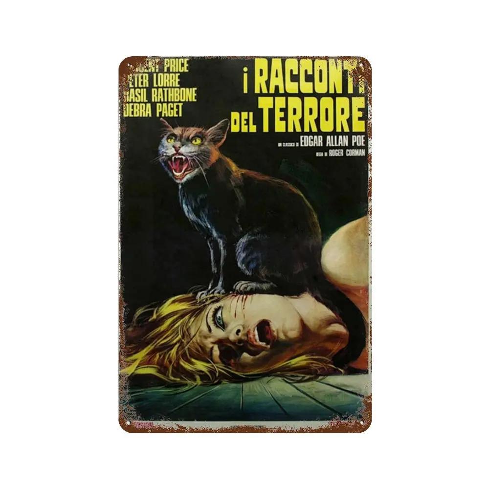 Poster Film Horror Clasic Placă Metalică Ruginită Retro Decorativă Bar Peștera Omului Garaj Club Semn Metalic Decor de Perete
