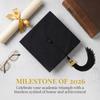 Matte Graduation Cap with 2026 Year Tassel for High School and Bachelor Degree Seniors Academic Ceremony Headwear