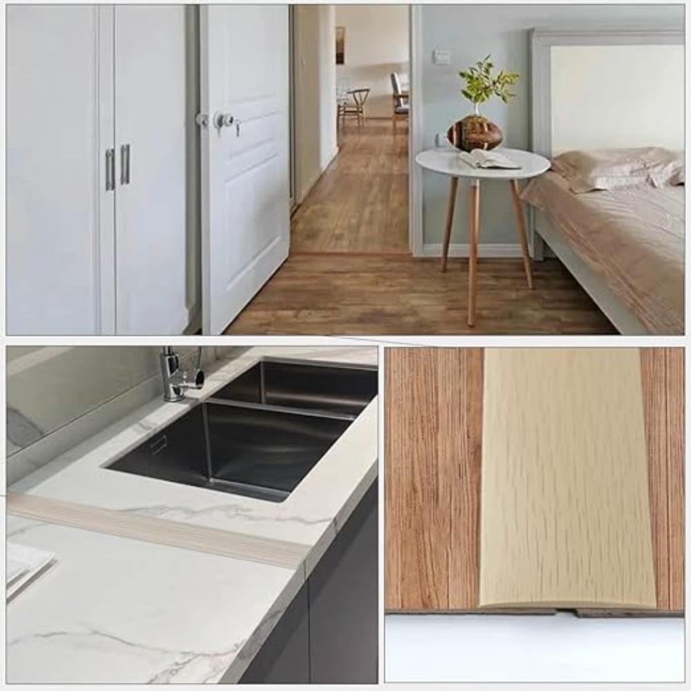 1pc 1mX4cm Self Adhesive PVC Flat Flooring Threshold Transition Strip Laminate Floor Door Divider Strip Decorative Line