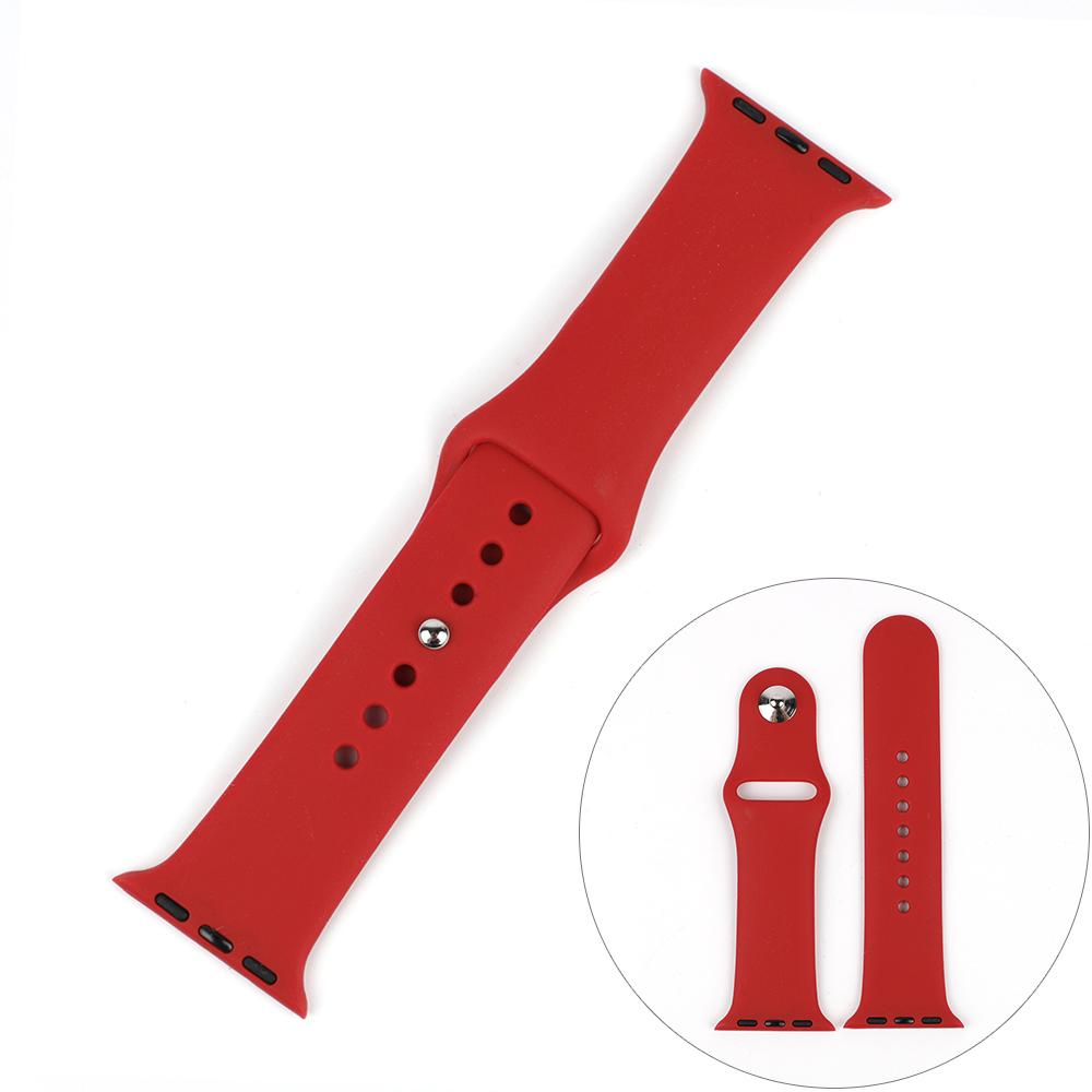 Silicone Watch Band 44mm 40mm 38mm 42mm Sport Loop Bracelet Waterproof Watchband iWatch Series 6 SE 5 4 3