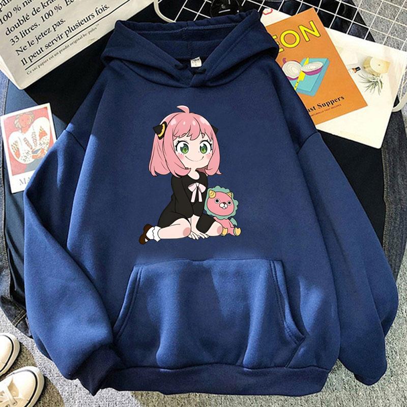 New Anime Anya Forger Hoodies Women Girl Long Sleeve Sweatshirt Female Casual Loose Hoodies Fashion Pullovers Tops