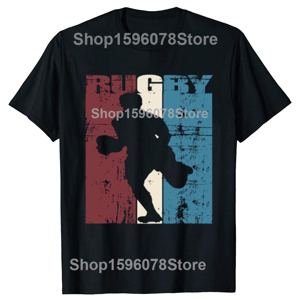 Funny Vintage Rugby Player T Shirts Summer Style Graphic Cotton Streetwear Short Sleeve American Football Gifts T-shirt Men