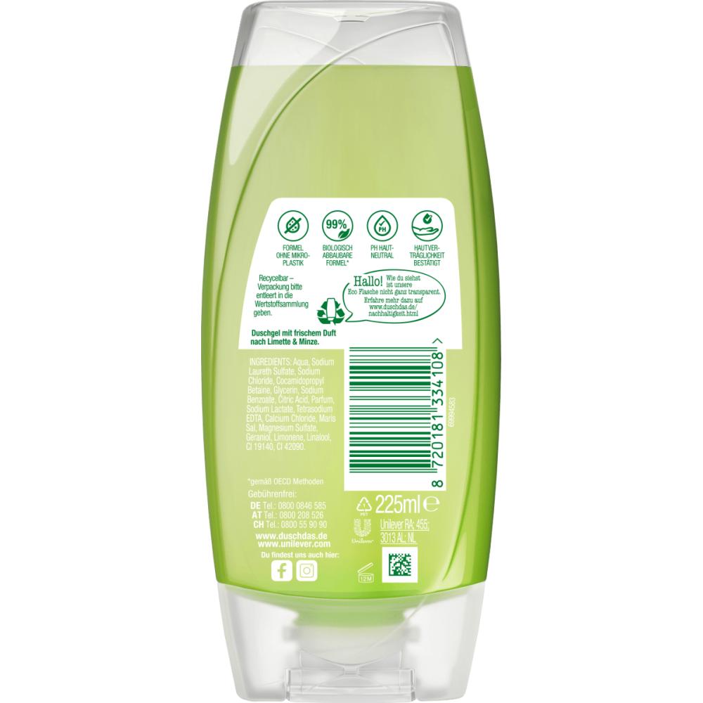 duschdas Gel de duș lămâie verde și mentă 225ml