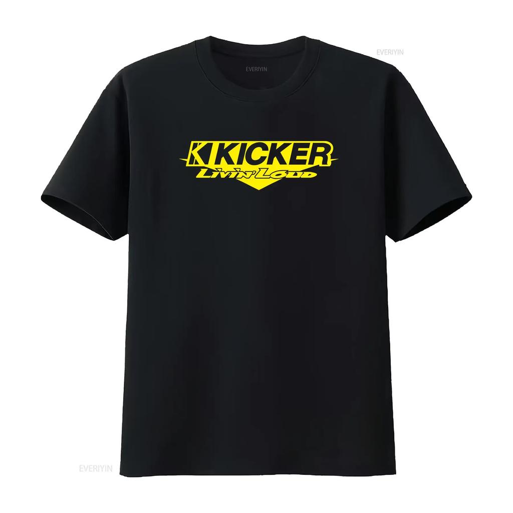 Kicker Livin Loud Audio Logo T shirt Perfect for Car Enthusiasts Features Speakers Amplifiers Subwoofers Design vintage Washed