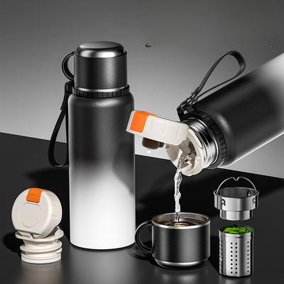 1PC 800ml 316 Stainless Steel Intelligent All-steel Thermos Cup Large-capacity Gift Thickened Water Cup Men's Outdoor Kettle