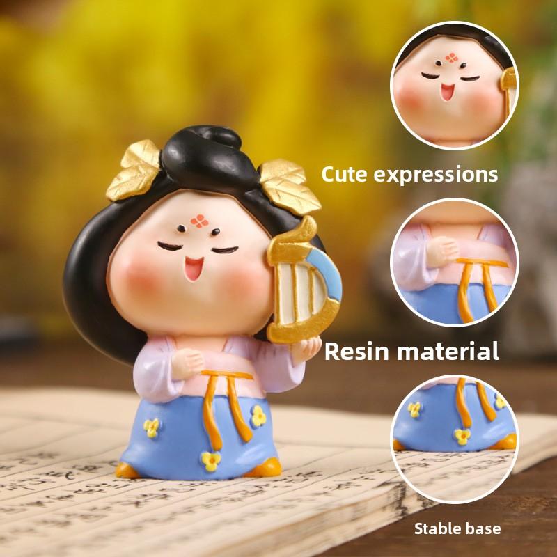 Musical Instrument Figurines, Ancient-style Tang Girl Figurines, Creative Cultural Products, Commemorative Items, Decorative Figurines