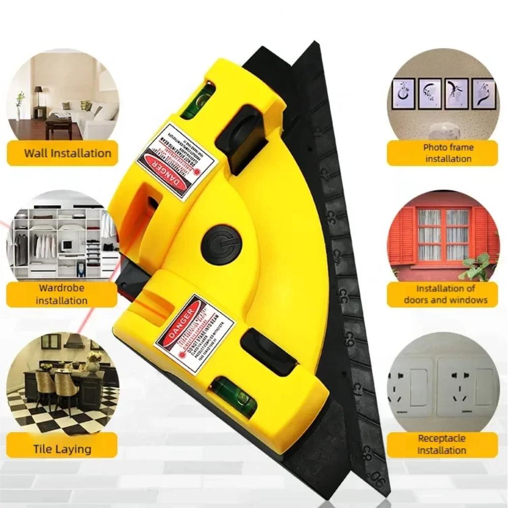 90 Degree Infrared Laser Level Vertical Horizontal Line for Floor Tiling Accurate Measurement
