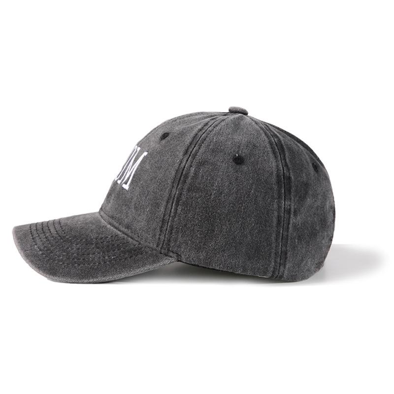 Unisex Washed Cotton Cap Dad Mom Embroidery Baseball Cap Outdoor Couple Chic Dad Hats