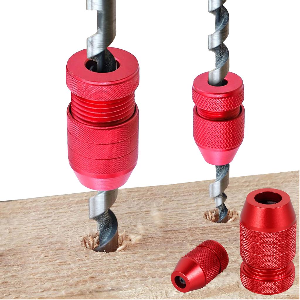 2PCS Drill Depth Stop for Drill Bits Adjustable Drill Stop Applicable Drill Size Range 5/64inch-3/16inch For Woodworking Tools