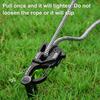 3Pcs/Set Rope Tensioner with Cord Carabiner Outdoor Backpacking Hiking Camping Guyline Cord Adjuster Aluminum Alloy Self-Locking Rope Tightener