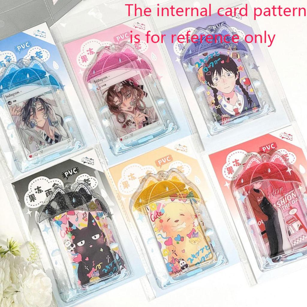 Creative Umbrella PVC Photocard Holder Idols Photo Frame Cute Sweet Card Display Desktop Decor Card Sleeve