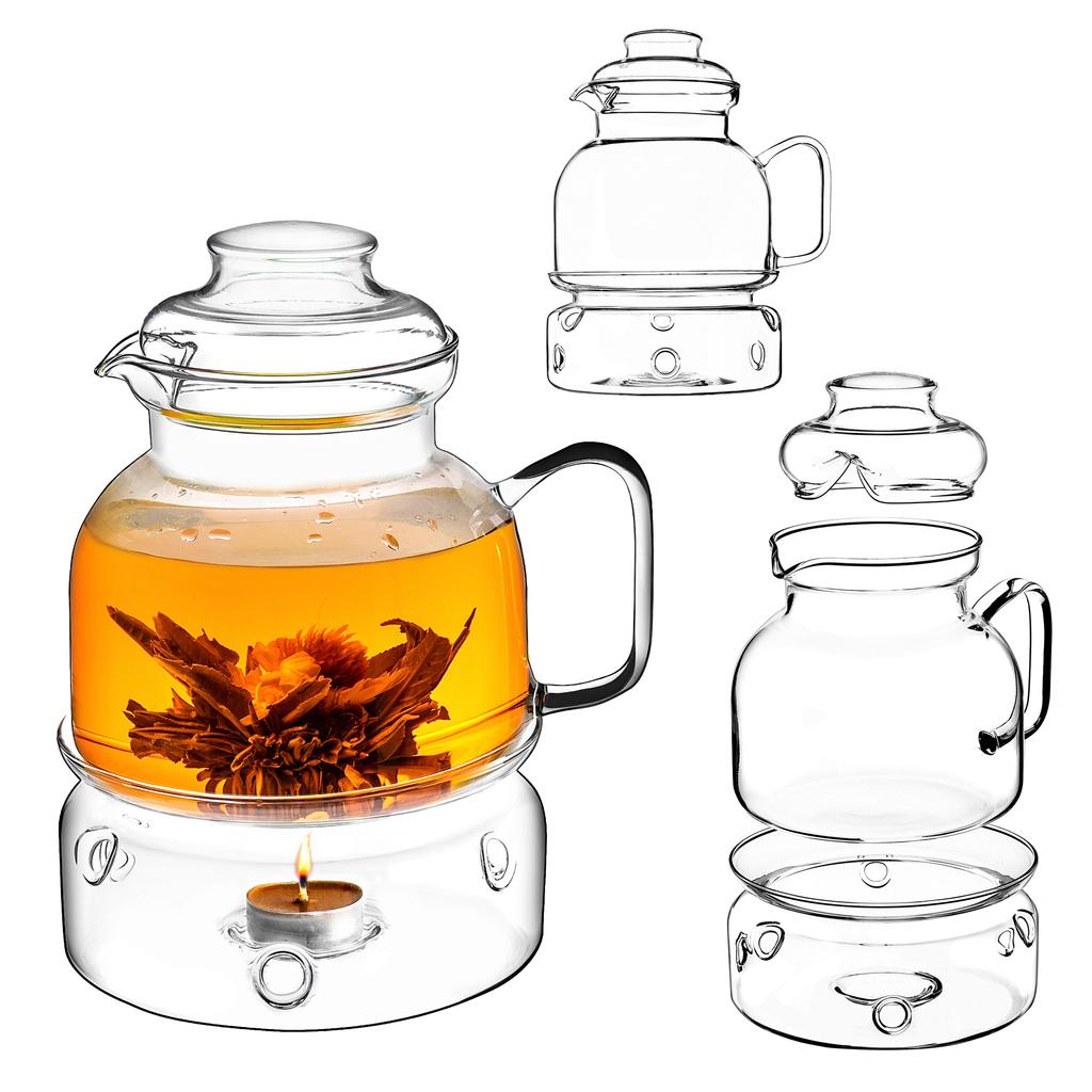 KADAX Ceainic Rezistent la Căldură cu Reșou Simplu 1.5L