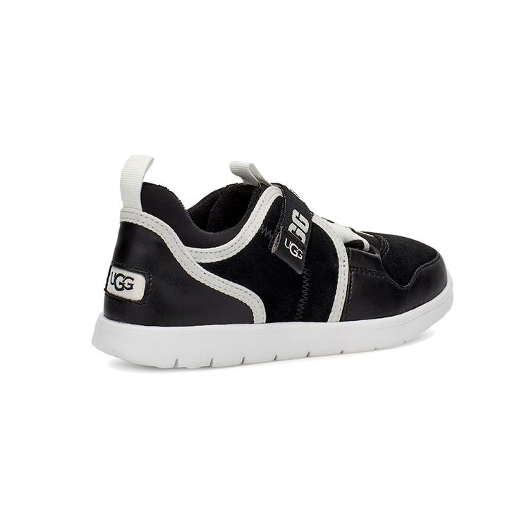 UGG Cloudlet Sneaker Comfortable Breathable Casual Running Shoes Kids Sneaker Black White 1107979K- BWHT