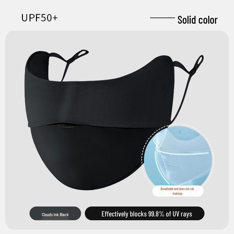 UV Protection Gradient Face Veil: Breathable 3D Eye Corner Shield for Summer Outdoor Use