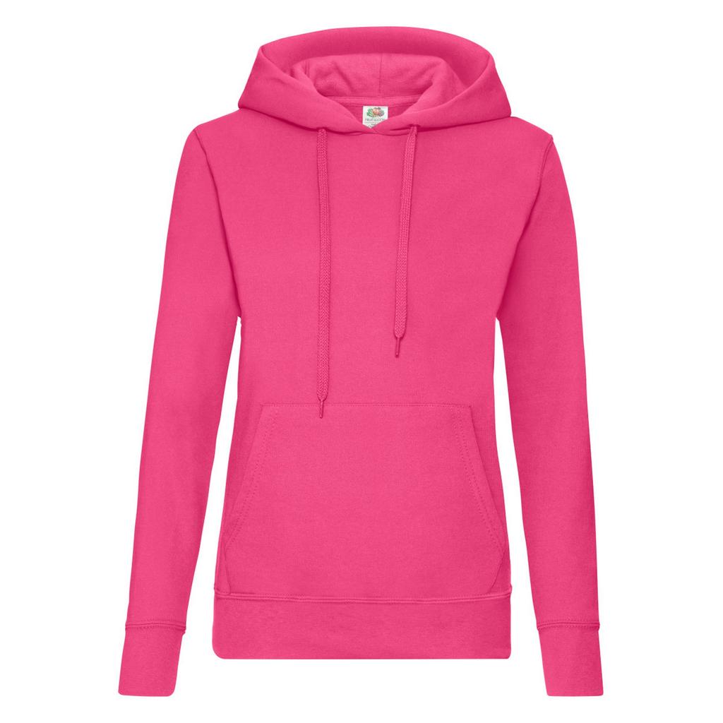 FRUIT OF THE LOOM Ladies Lady Fit Hooded Sweatshirt / Hoodie