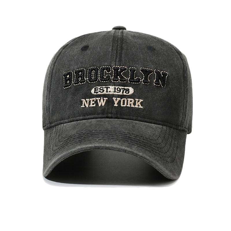 Vintage Cotton Embroidery Baseball Cap Unisex Letters Cap Outdoor Sun Hat