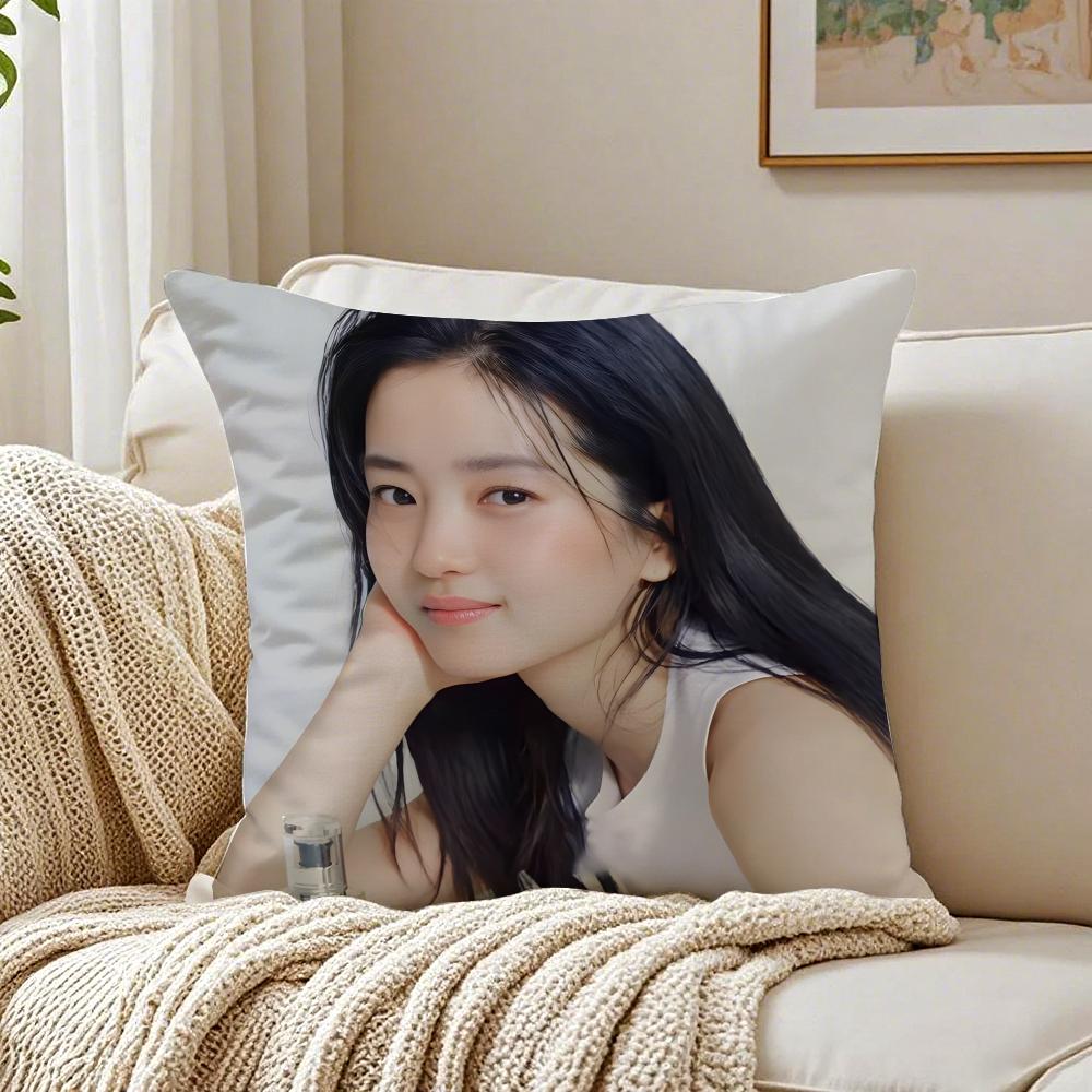 Kim Tae Ri Cushion Cover Linen Minimalist Soft  for Sofa Bed Home Room Decor
