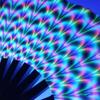 Éventails pliants grands pliés à main avec lumières Éventail pliant arc-en-ciel Danse
