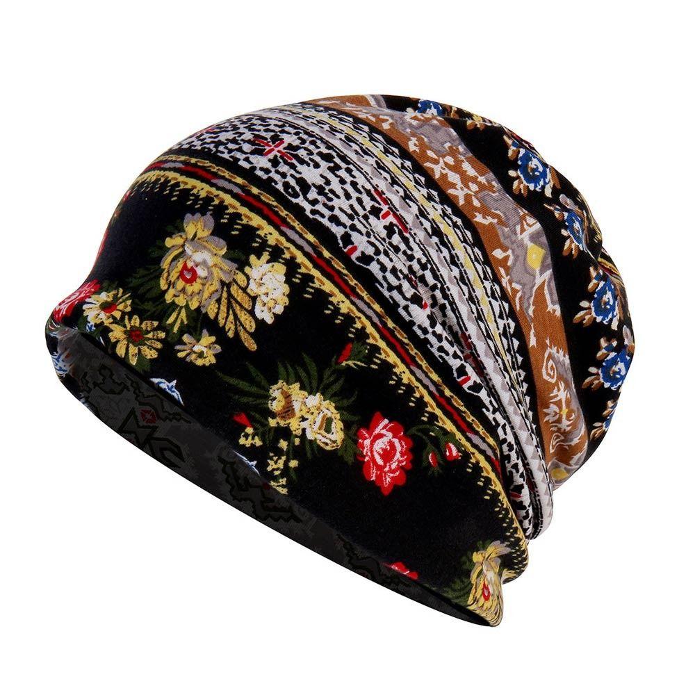 Soft Fabric Breathable Skullies Hat Stretch Turban Headwear Fashion Chemo Beanie Hat  Spring Summer