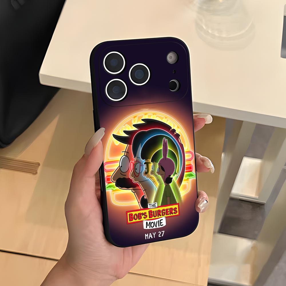 Coque de téléphone B-Bobs B-Burgers Pour IPhone 17 Air 16 E Pro Max 15 14 13 Mini 12 Pro 11 Max Plus Coque Souple Noire