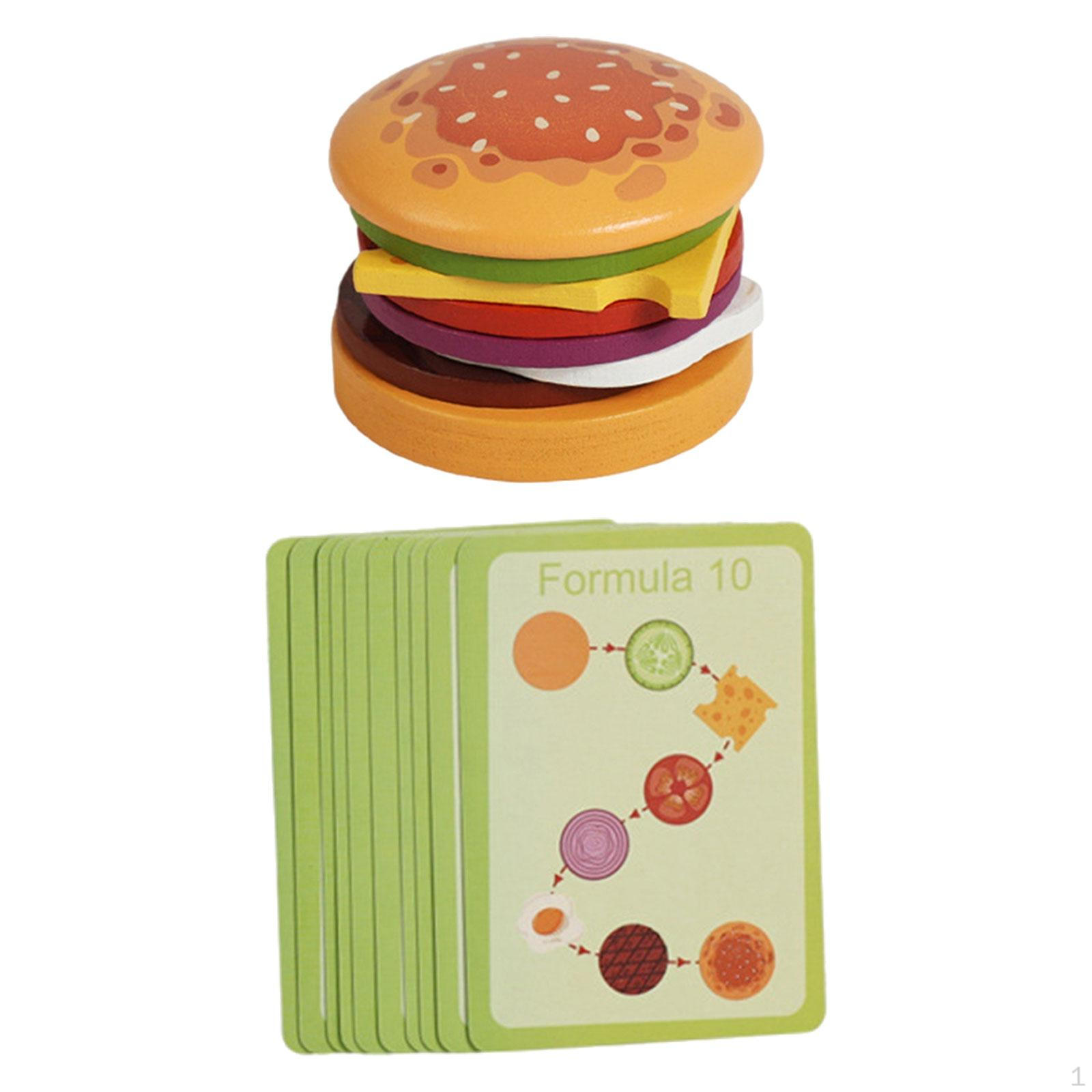 

Educational Toy for Stacking Food Items – Pedagogically Valuable Boys And Girls Hamburger