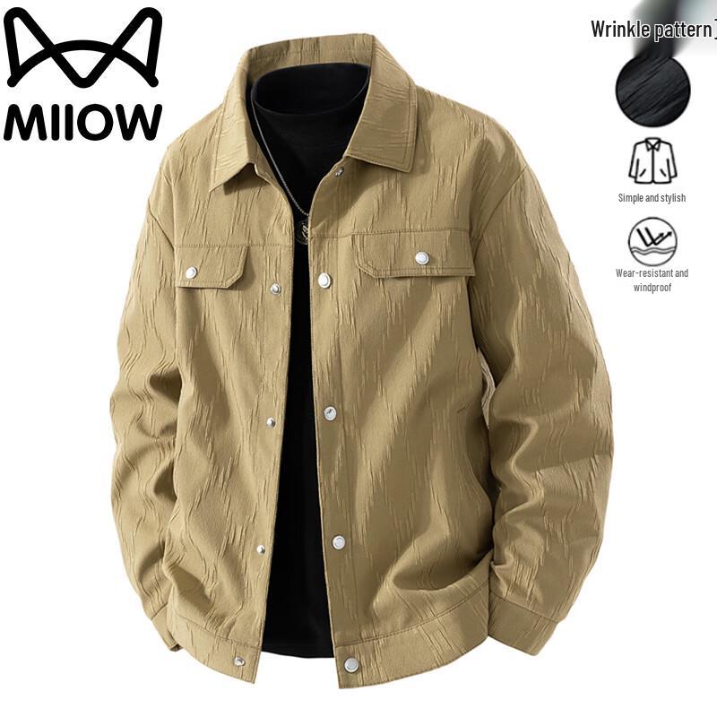 

Mao Ren Men s Spring Autumn Lapel Workwear Casual Jacket XL