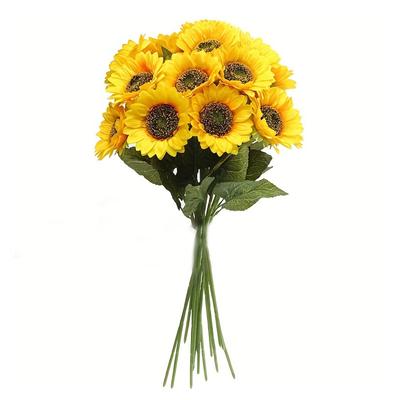 5 STUKS Kunstzonnebloemen Boeket Bloemen Nep Decoratie voor Buitentuin Huisdecoratie Bruiloft Afstudeerfeest Bloemschikken